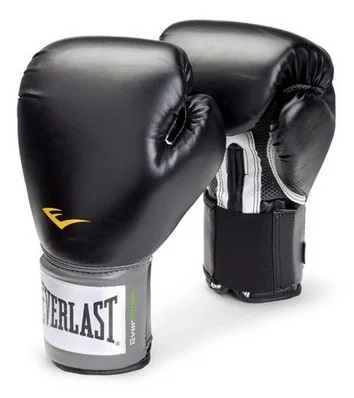 Детские боксерские перчатки Everlast PU Pro Style Anti-MB Youth, тренировочные, чёрный – фото