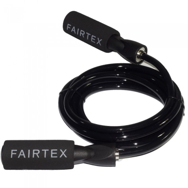 Скакалка Fairtex ROPE-3, 280 см, с утяжелителем, регулируемая, чёрный – фото