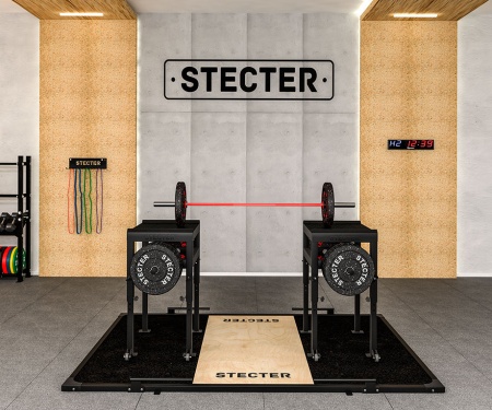 Плинты тяжелоатлетические для штанги STECTER, с регулировкой по высоте 85-115 см, пара – фото