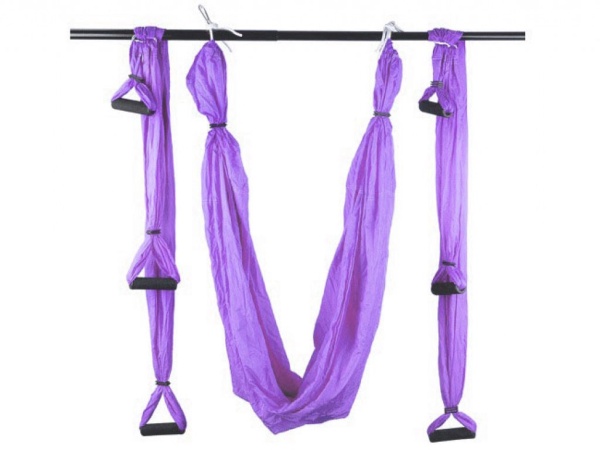 Гамак для йоги, фиолетовый – фото