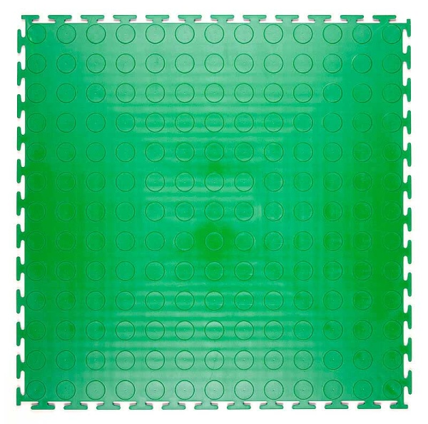  Модульное резиновое покрытие Sold, с T-образным замком, 5 мм, зелёный