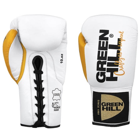 Боксерские перчатки Green Hill TAIPAN BGT-2252, для соревнований, белый – фото