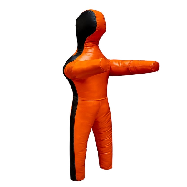 Манекен для борьбы SportPanda 140 см, 15-28 кг, двуногий, оранжевый / чёрный