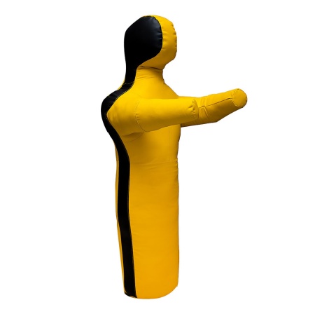 Манекен для борьбы SportPanda 110 см, 10-17 кг, одноногий, жёлтый