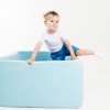 Детский сухой бассейн PANDA AIRPOOL BOX, 90 см, с шариками (150 шт.), голубой, без лого, голубые шарики