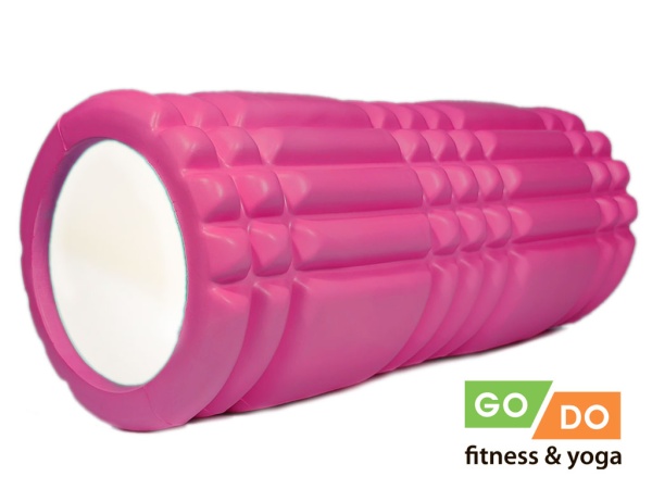 Валик-ролл для йоги и фитнеса GO DO SX3-33, массажный, розовый – фото