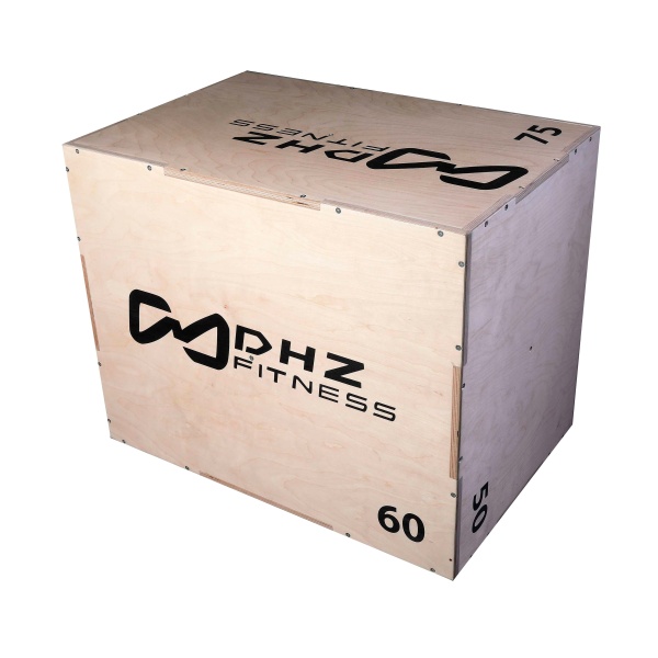 Универсальный PLYO BOX 3 в 1, 50х60х75 см, со шкалой наклона (фанера) – фото