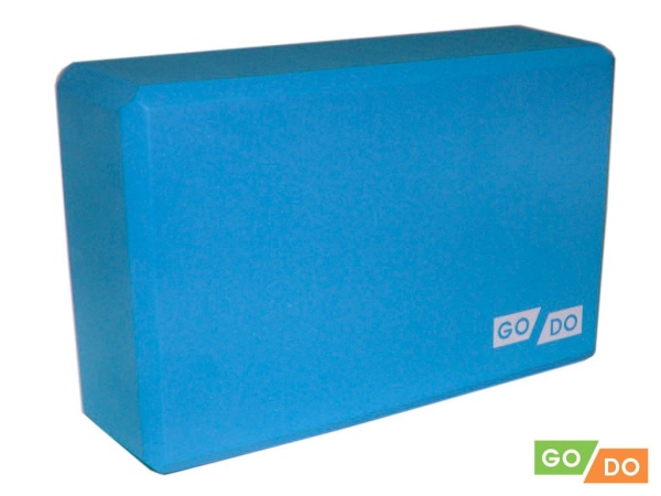 Блок для йоги GO DO, голубой – фото