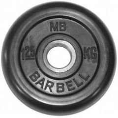 Диск обрезиненный BARBELL MB (металлическая втулка) 1.25 кг / диаметр 51 мм – фото