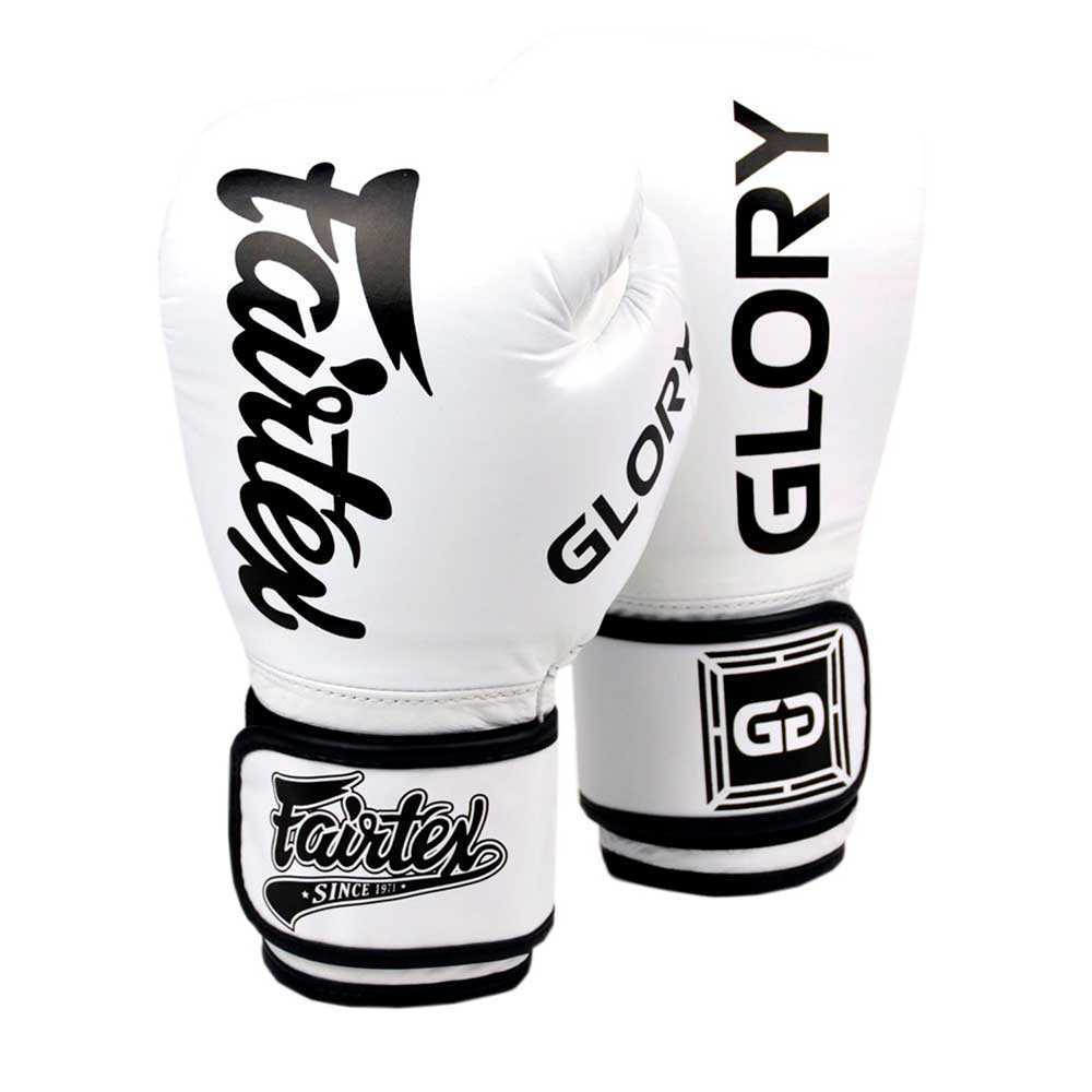 Перчатки для кикбоксинга Fairtex BGVG1 GLORY KICKBOXING, для соревнований, белый – фото