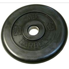 Диск обрезиненный BARBELL MB (металлическая втулка) 20 кг / диаметр 26 мм – фото