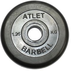 Диск обрезиненный BARBELL ATLET 1.25 кг / диаметр 26 мм – фото