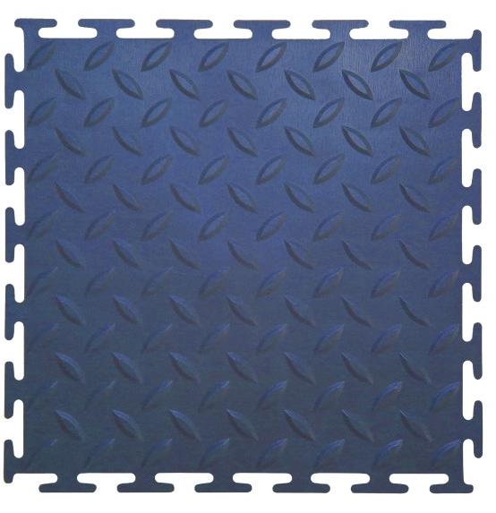 Плитка ПВХ Mini Grain, 5 мм, 250*250, синий – фото