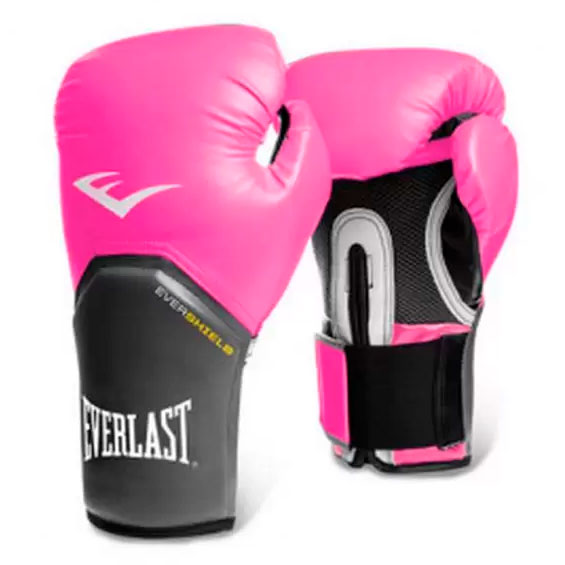 Боксерские перчатки Everlast Pro Style Elite, тренировочные, розовый – фото