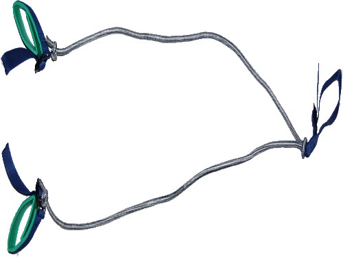 Эспандер латеральный для ног Динамик-2, 2 мягкие манжеты, резиновый шнур – фото