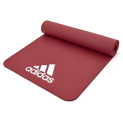Коврик для йоги и фитнеса Adidas, 7 мм, каучук, красный – фото