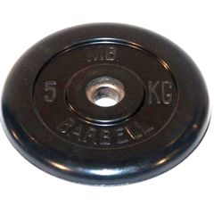 Диск обрезиненный BARBELL MB (металлическая втулка) 5 кг / диаметр 26 мм – фото