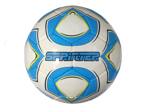 Мяч футзальный 4", без отскока, белый / голубой – фото
