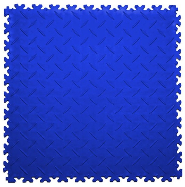 Плитка ПВХ Standart Diamond, 7 мм, 500*500, синий – фото
