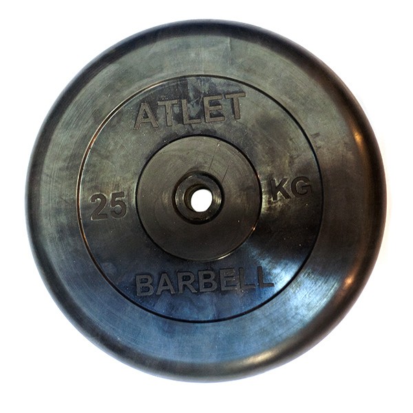 Диск обрезиненный BARBELL ATLET 25 кг / диаметр 26 мм – фото