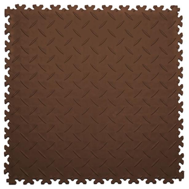 Плитка ПВХ Standart Diamond, 7 мм, 500*500, коричневый – фото