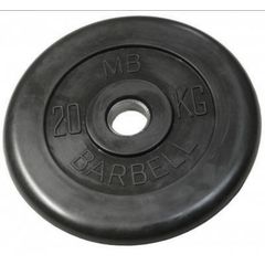 Диск обрезиненный BARBELL MB (металлическая втулка) 20 кг / диаметр 31 мм – фото