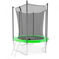 Батут с защитной сеткой DFC JUMP4FUN 6 ft зеленый с лестницей – фото