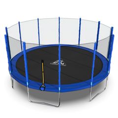 Батут DFC Trampoline Fitness с сеткой 16ft Синий – фото