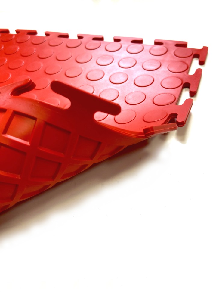 Плитка ПВХ Mini Prom, 5 мм, 250*250, красный – фото