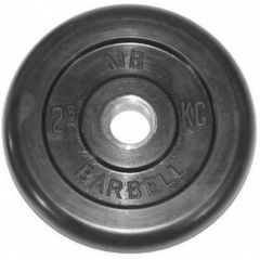 Диск обрезиненный BARBELL MB (металлическая втулка) 2.5 кг / диаметр 51 мм – фото