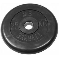 Диск обрезиненный BARBELL MB (металлическая втулка) 25 кг / диаметр 31 мм – фото
