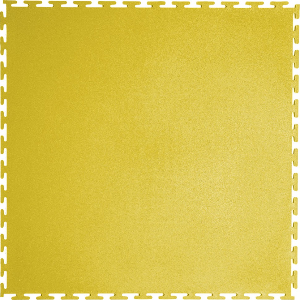 Плитка ПВХ Standart Flat, 5 мм, 500*500, жёлтый – фото