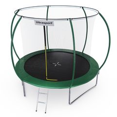 Батут DFC ULTRASPORT 10 ft с внутренней сеткой / лестница в комплекте – фото