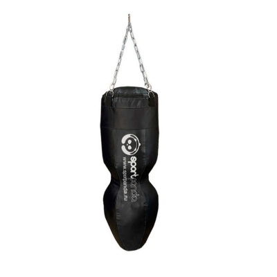 Боксерский мешок SportPanda «Силуэт», высота 120 см, диаметр 35 см, вес 40 кг, чёрный