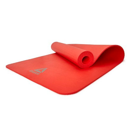 Коврик для йоги и фитнеса Reebok, каучук, 7 мм, красный – фото