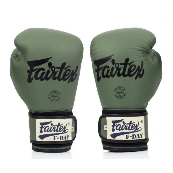 Боксерские перчатки Fairtex BGV11 F-DAY, тренировочные, зелёный – фото