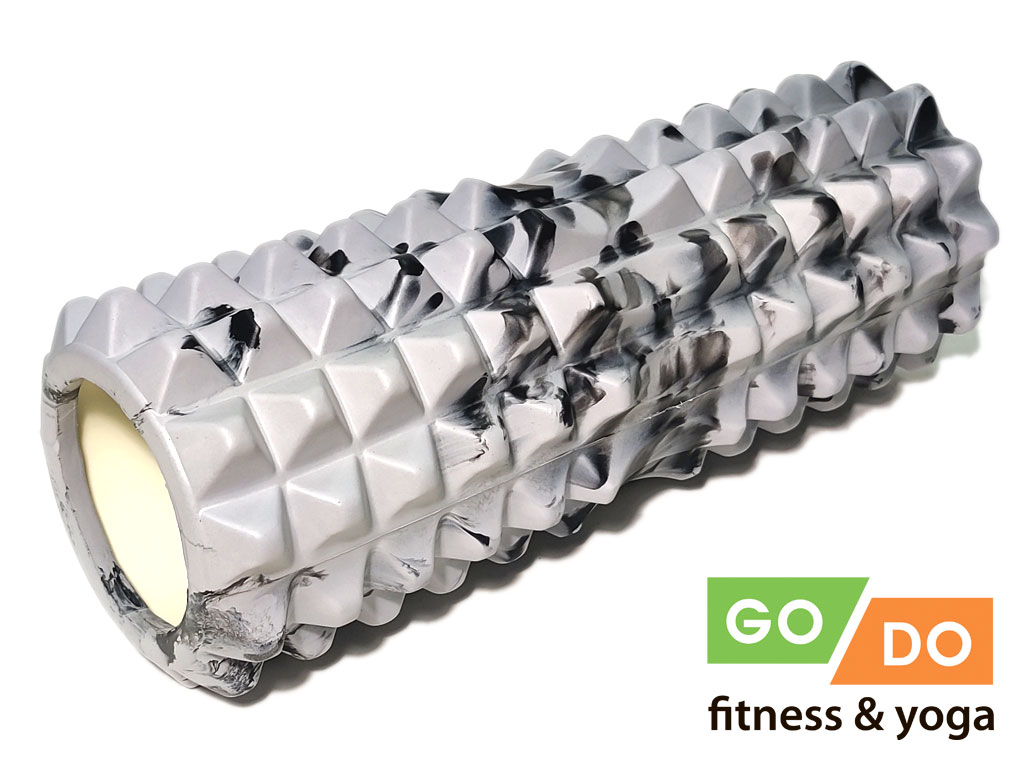 Валик для йоги и фитнеса GO DO YY4-33-KM-grey, 33 x 12 см, массажный – фото