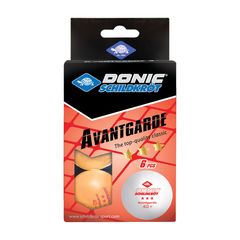 Мячики для н/тенниса DONIC AVANTGARDE 3* 40+, 6 штук, оранжевый – фото