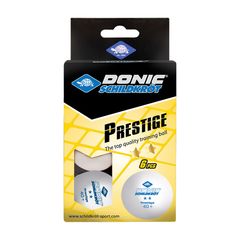 Мячики для н/тенниса DONIC PRESTIGE 2, 40+ 6 штук, белые – фото
