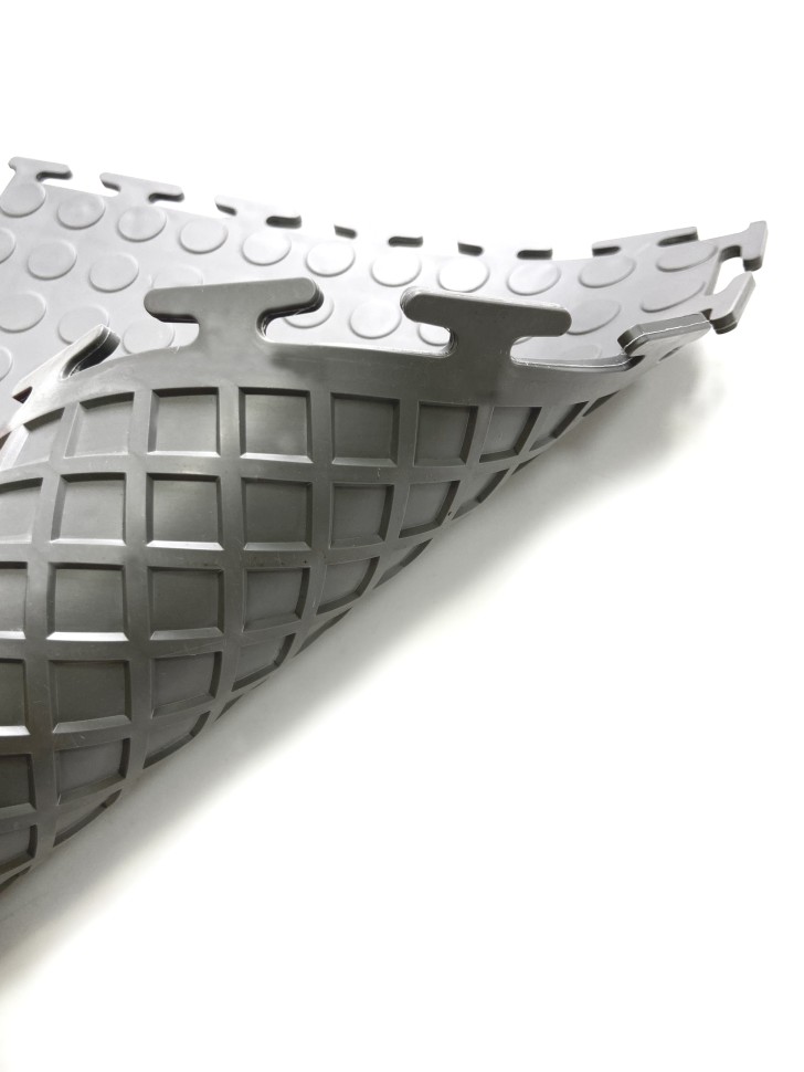 Плитка ПВХ Mini Prom, 5 мм, 250*250, серый – фото