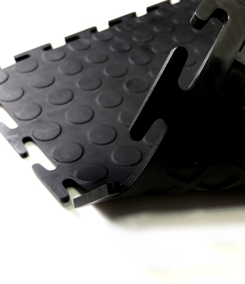 Плитка ПВХ Mini Prom, 5 мм, 250*250, черный – фото