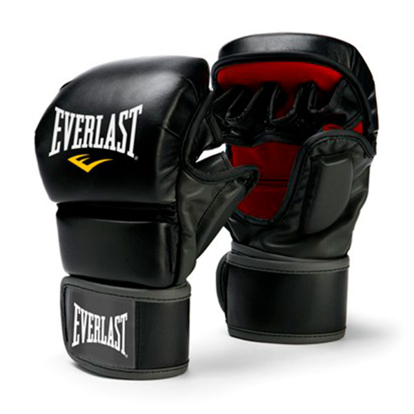Перчатки для ММА Everlast Striking, тренировочные, чёрный – фото