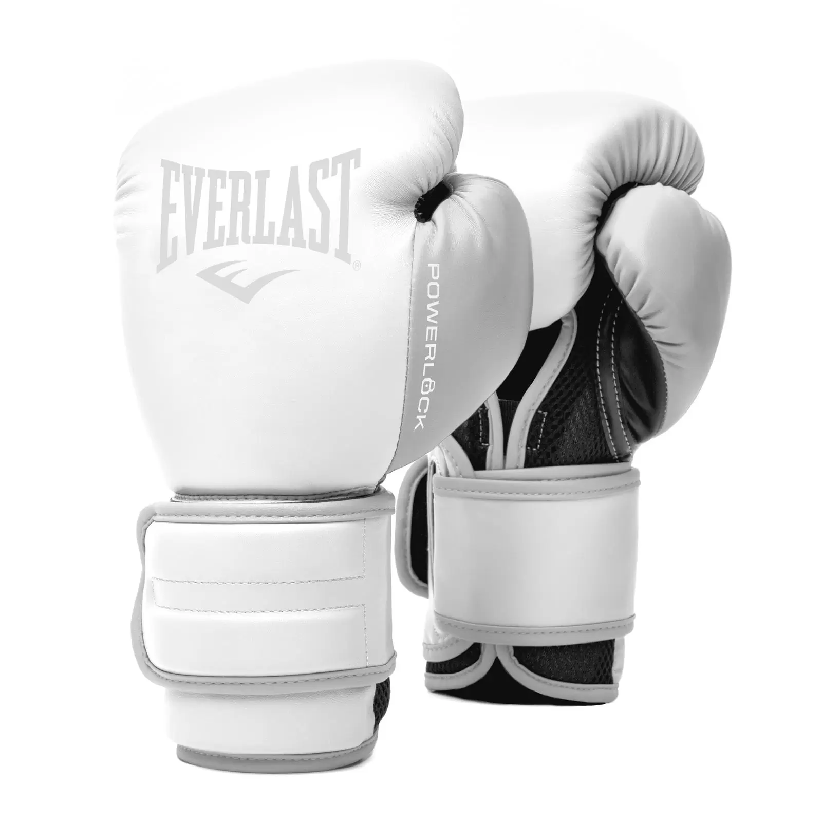 Боксерские перчатки Everlast Powerlock PU 2, тренировочные, белый – фото