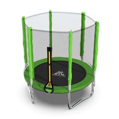 Батут DFC Trampoline Fitness с сеткой 5ft Светло-зелёный – фото
