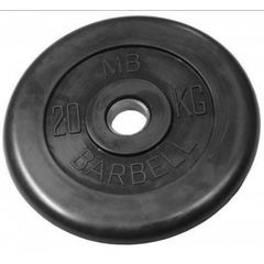 Диск обрезиненный BARBELL MB (металлическая втулка) 20 кг / диаметр 51 мм – фото