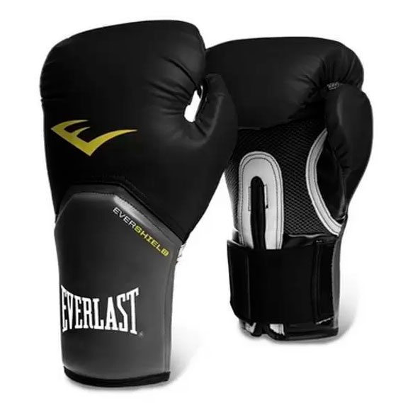 Боксерские перчатки Everlast Pro Style Elite, тренировочные, чёрный – фото