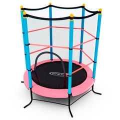 Батут детский DFC SMRKIDS 55" с сеткой, PINK – фото
