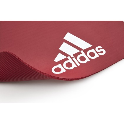 Коврик для йоги и фитнеса Adidas, 7 мм, каучук, красный – фото