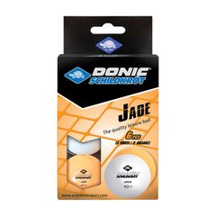 Мячики для н/тенниса DONIC JADE 40+ 6 штук, белый + оранжевый – фото