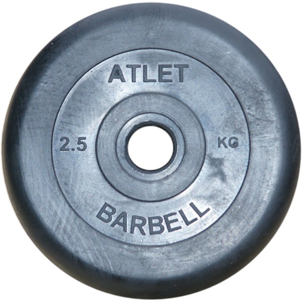 Диск обрезиненный BARBELL ATLET 2.5 кг / диаметр 26 мм – фото